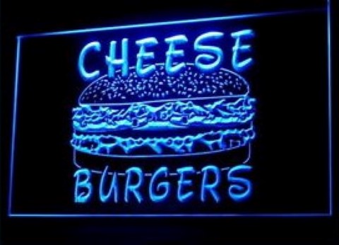 Cheese burgers LED Neon Sign